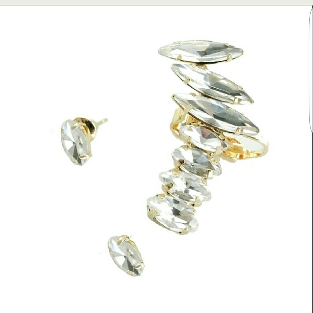 Wing Cuff and Stud Earrings
