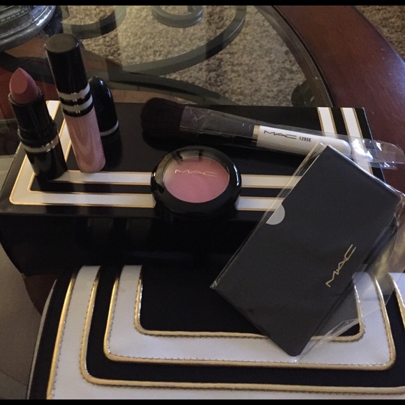 MAC Cosmetics Other - MAC Stroke of Midnight Lip and Cheek Bag/Pink