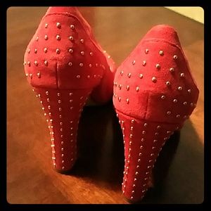 Red Suede heels