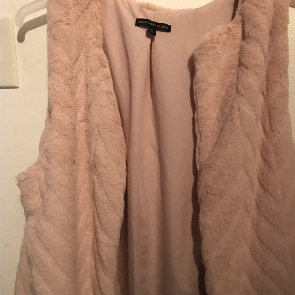 Pretty Pink furry vest!