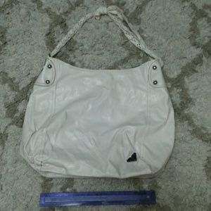 Roxy white faux leather tote