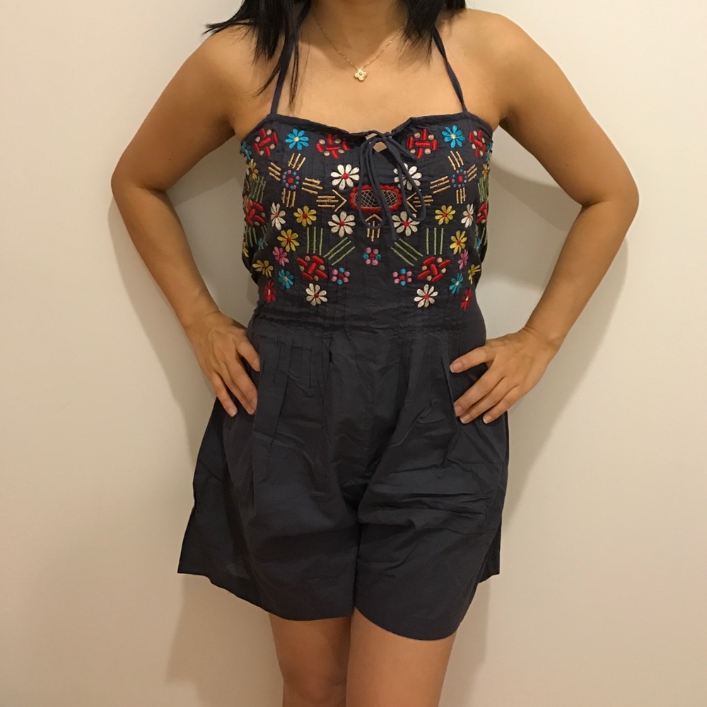Halter shorts jumpsuit