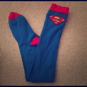 Superman knee high socks