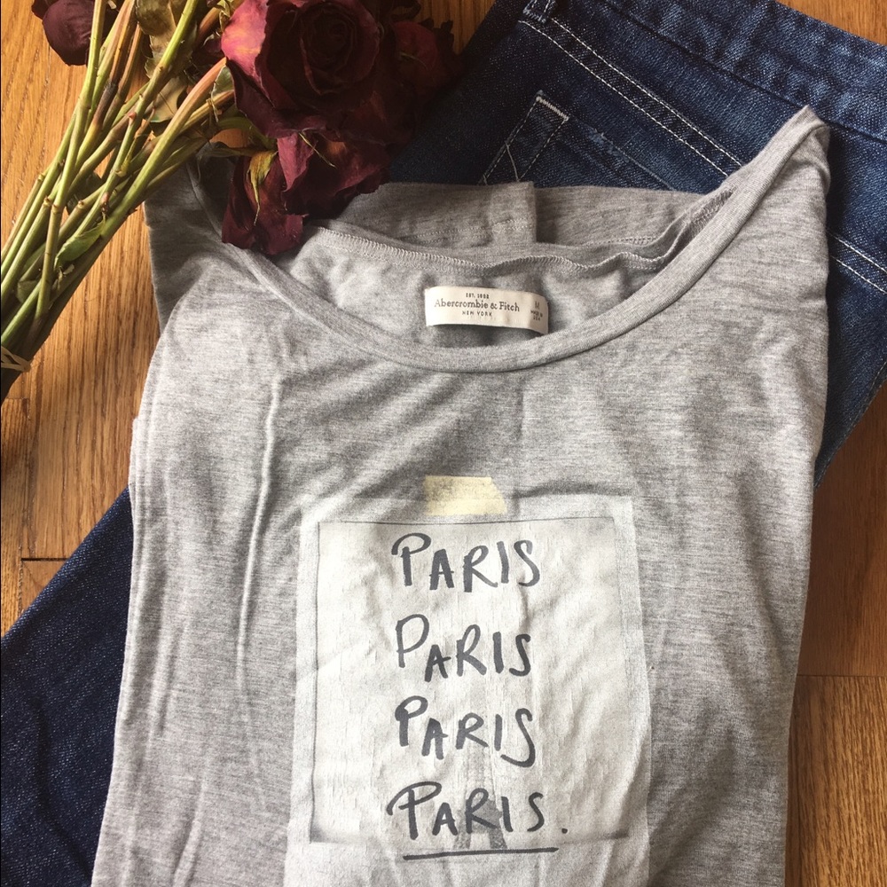 A&F gray Paris shirt