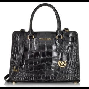 Michael KORS "Dillon" Croc-embossed Bag NWT