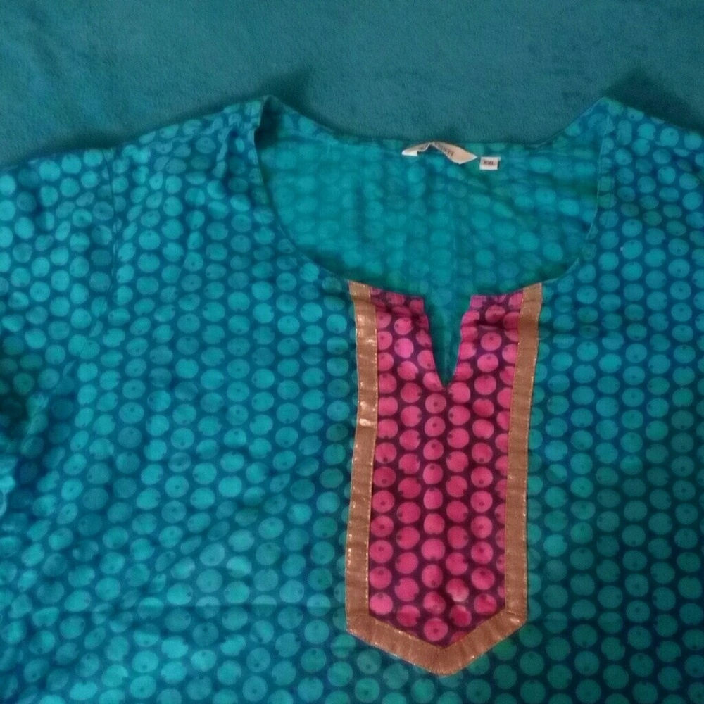 Blue pink tunic