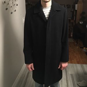 London Fog Men's black wool coat