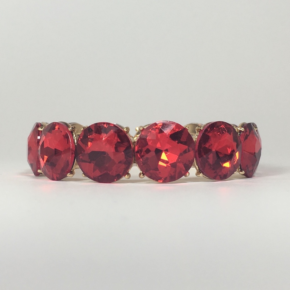 🎈Eclipse Bracelet - Gold with Red Crystals