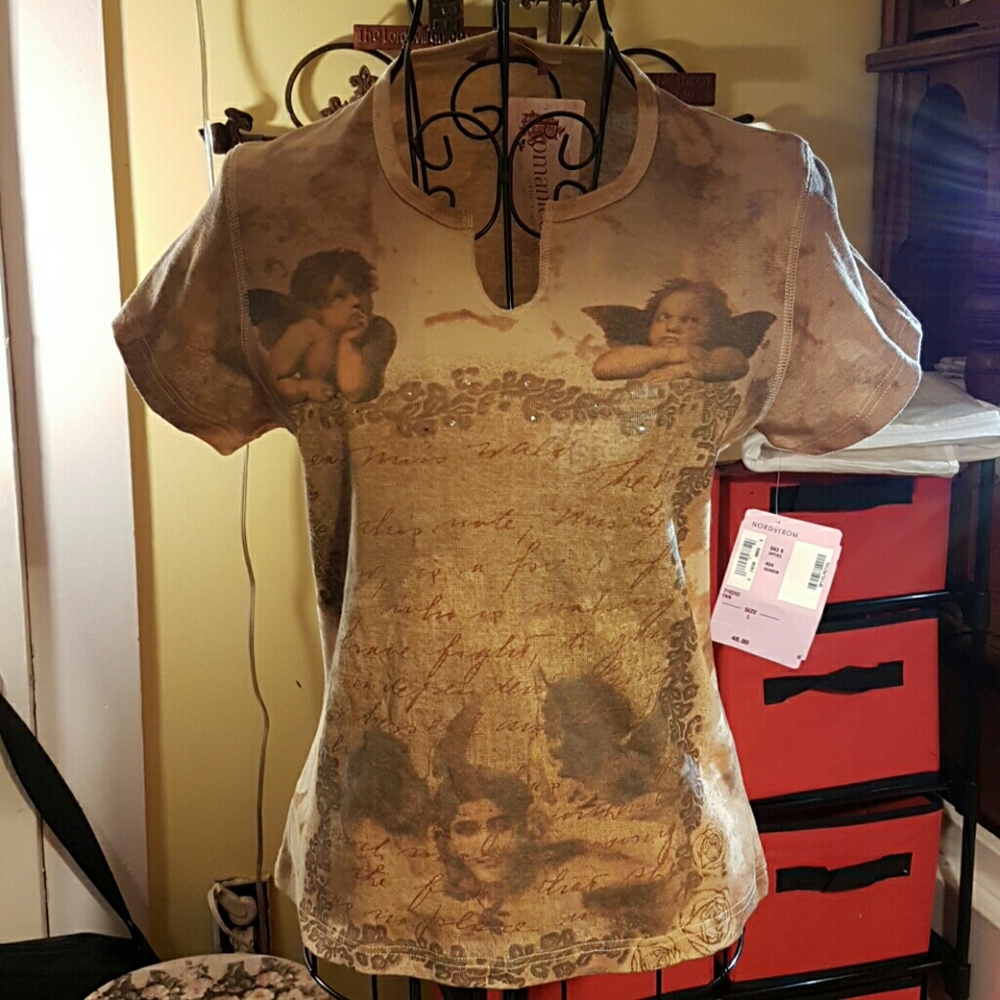 Adorable tee with a little bling...