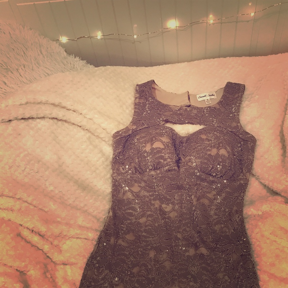 Champagne Lace Cutout Special Occasion - S