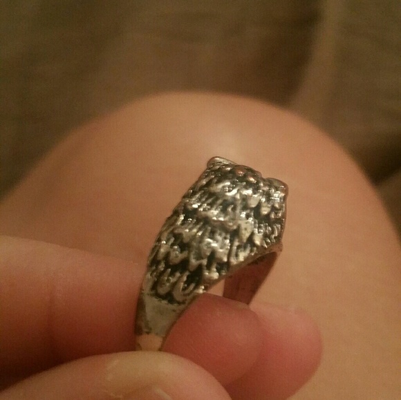 Antique silver owl ring - Picture 2 of 3
