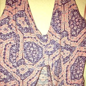 Pink with blues pattern JUMPSUIT  🌷