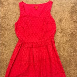 Bright Pink Elle Eyelet Dress