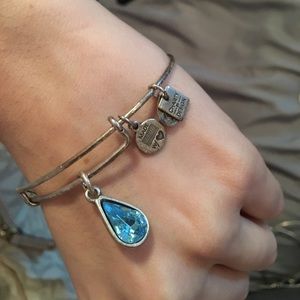 Alex and Ani blue tear drop bracelet