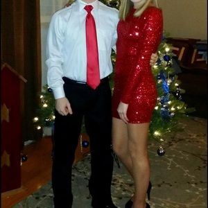 a sequins party dress