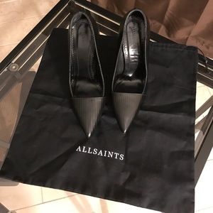 All Saints Kara Pump Black Polido