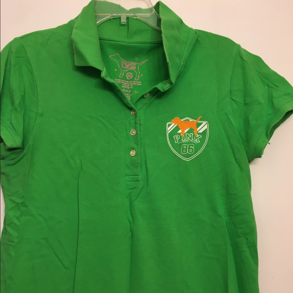 Pink "pink prep" polo size M