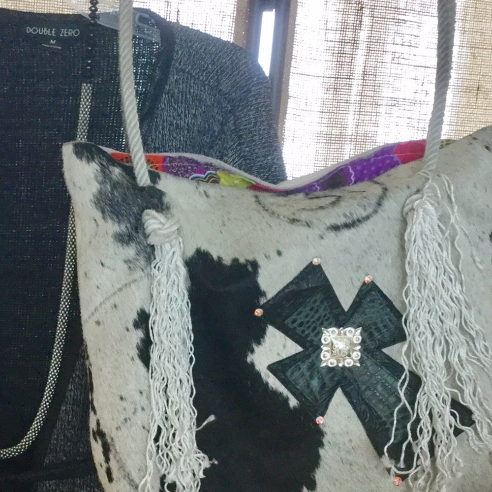 Cowhide purse