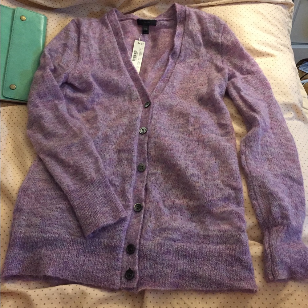 J.Crew Mohair cardigan lavender/lilac