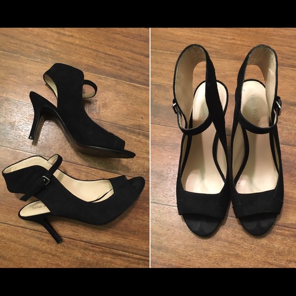 Nine West Shoes - Black Nine West Suede Heels
