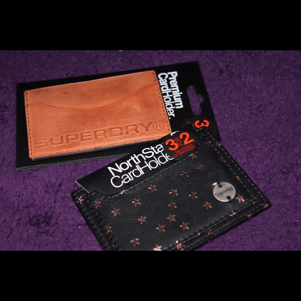 SuperDry Leather Card Holders