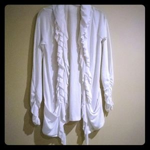 Off White ruffle cardigan