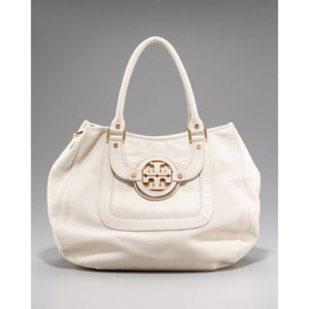Gently used Tory Butch Amanda Hobo Bone/Off-white