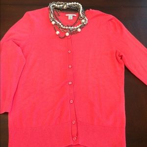 Coral 3/4 sleeves cardigan size S