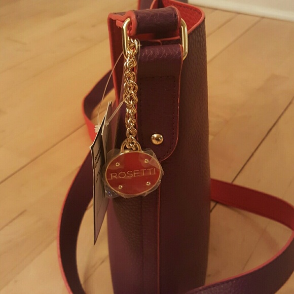 NWT Rosetti Cross Body Purse - Red/Plum - Picture 5 of 5