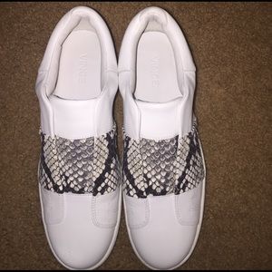 AUTHENTIC Vince python snake slip on sneakers