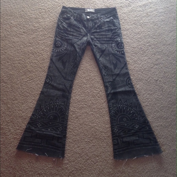 Free People Denim - Free People Bali print flare jeans