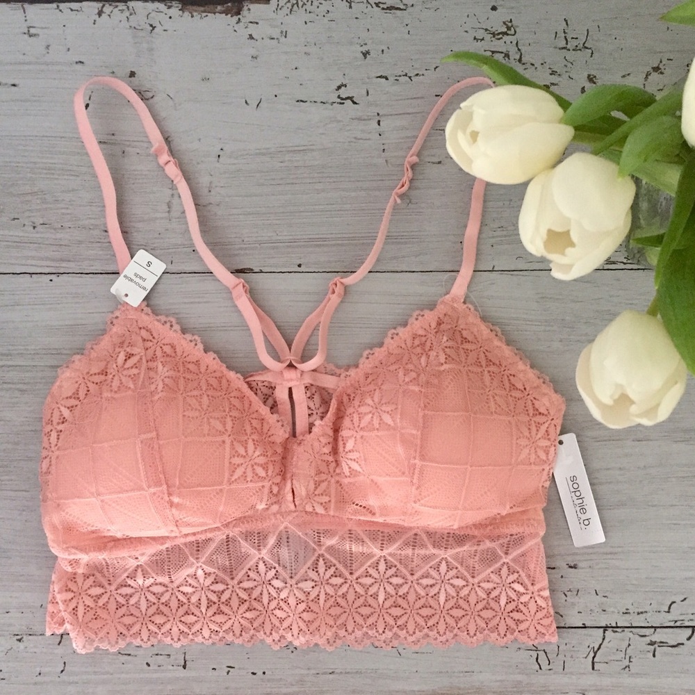 Gorgeous Pink Lace Bralette