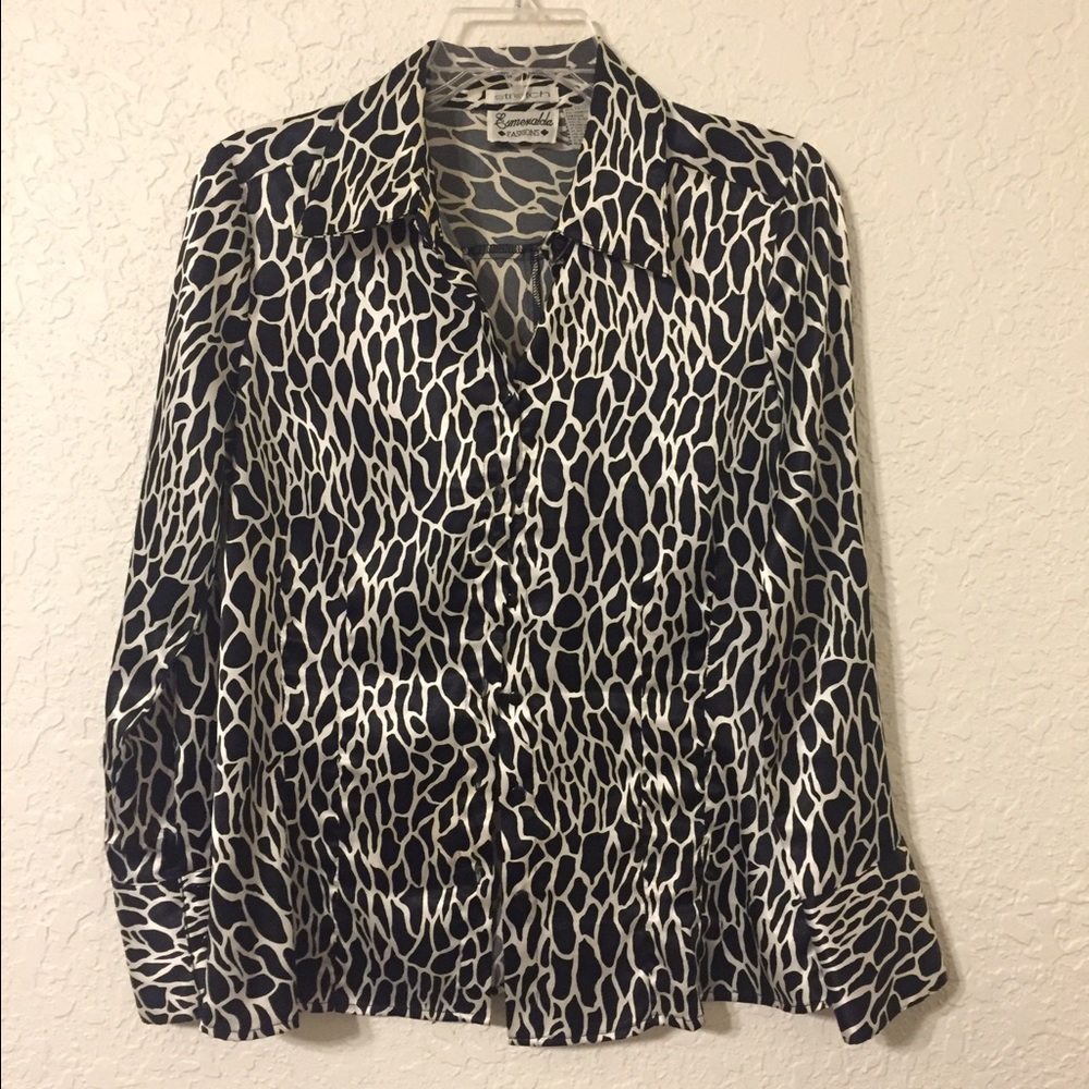 Silky animal print top