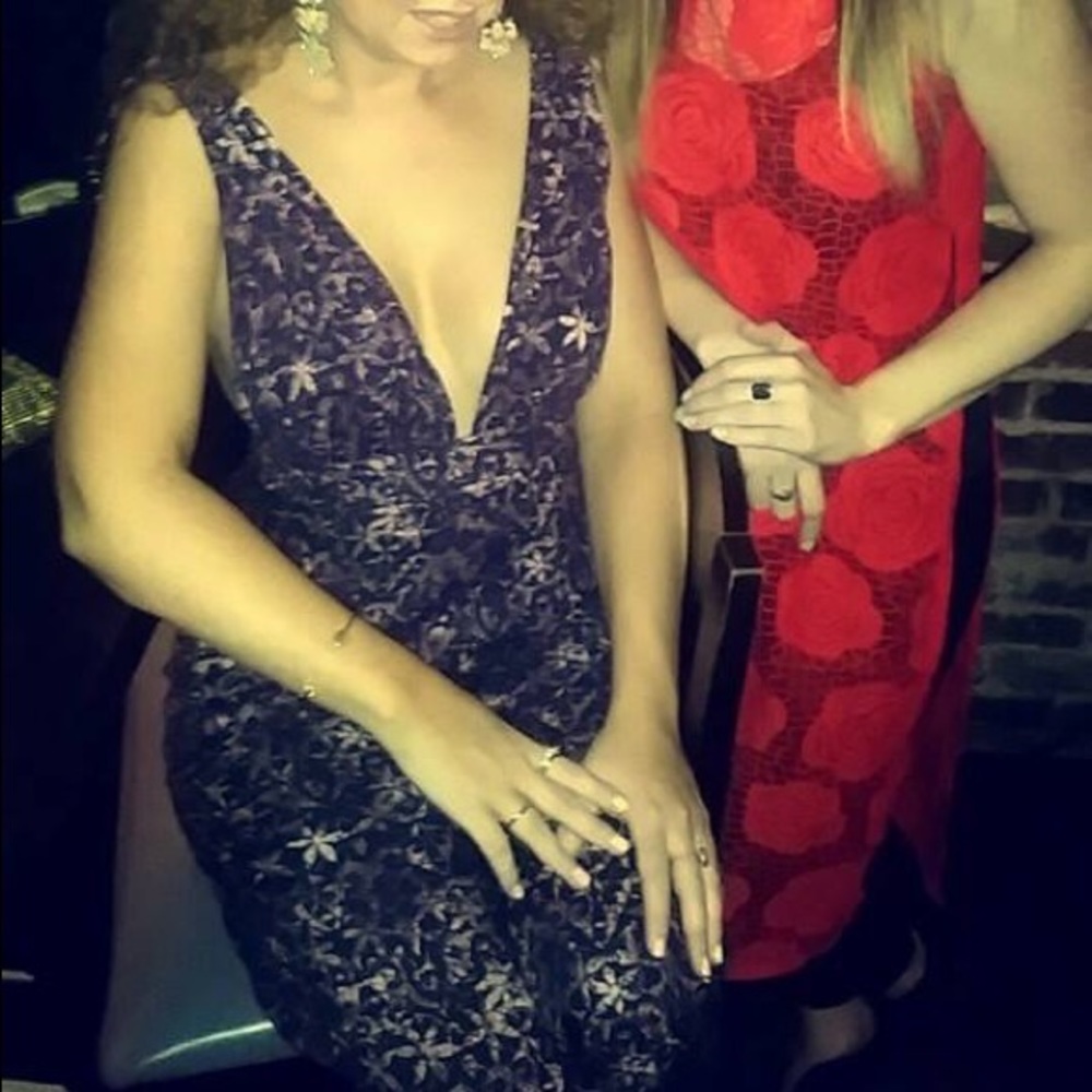 Purple Printed Jumpsuit