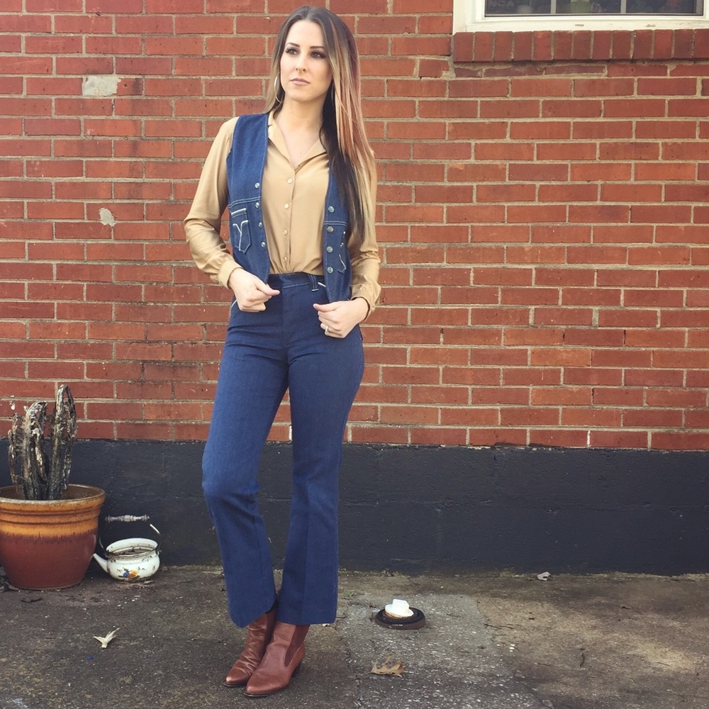Vintage 70s denim suit