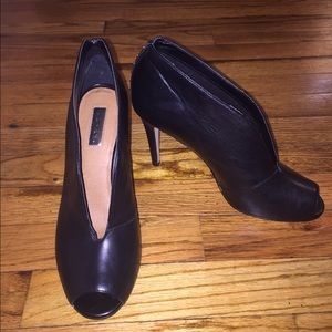 Black Halogen Peep Toe Booties - Sz. 9