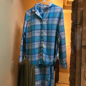 Super soft pastel plaid pj's