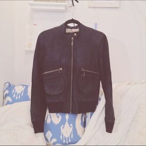 black suede jacket by DOMA