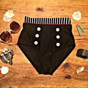 Retro Pin Up High Waisted Bikini | Bottoms!