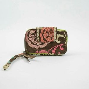 Brown and Pink Vera Bradley Clutch/Wristlet ~