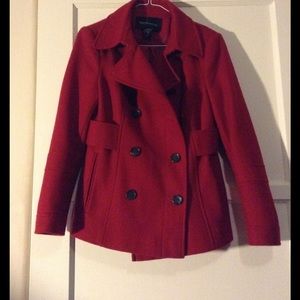 Moda International Red Pea Coat
