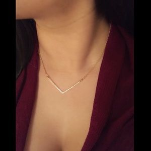 14k Gold Chevron/V Necklace