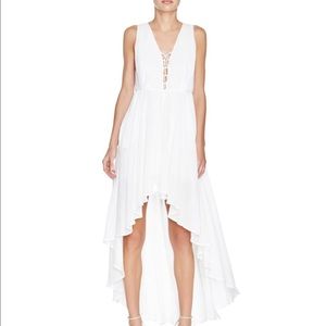 TJD Salty Hair Lace-Up High-Low Dress