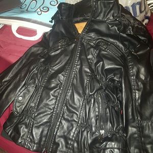Faux leather jacket