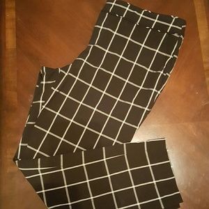 Banana Republic plaid cropped pants