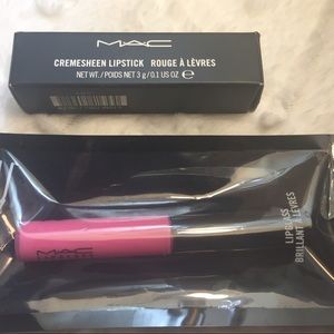 NWT MAC Lipstick and Lipglass BRIGHT PINK DUO