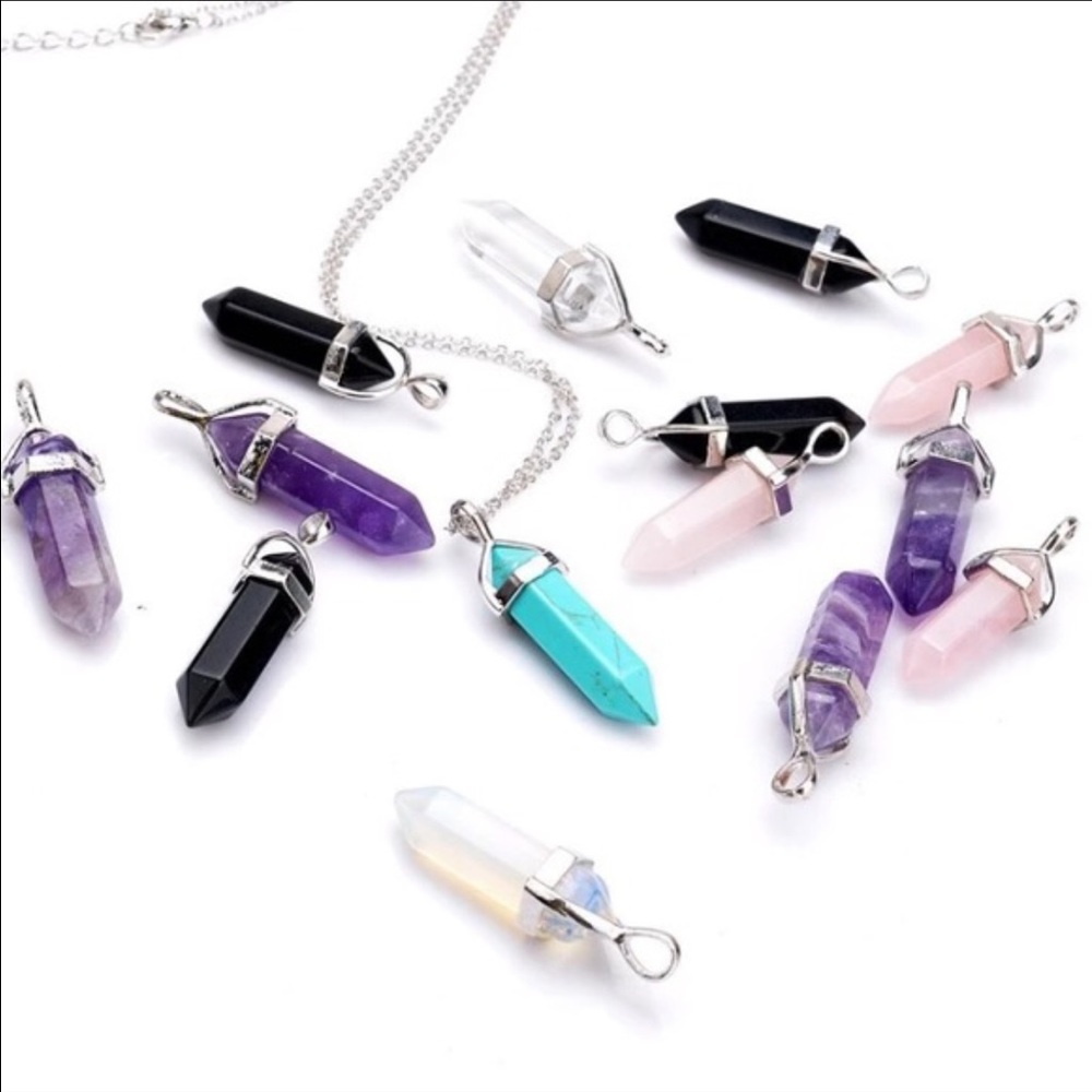 Super Cute Crystal Gem Bullet Necklaces