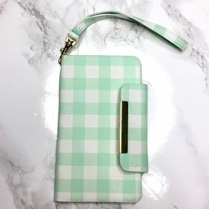 Mint green Wallet phone case for iPhone 6/6s