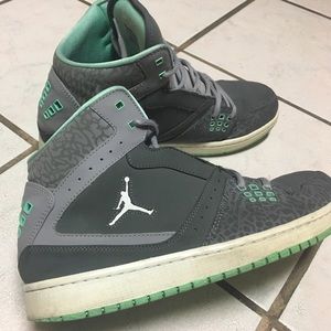 Jordan Turquoise/Grey Elephant Print shoes.