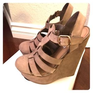Steve Madden wedges in color "luvely taupe"